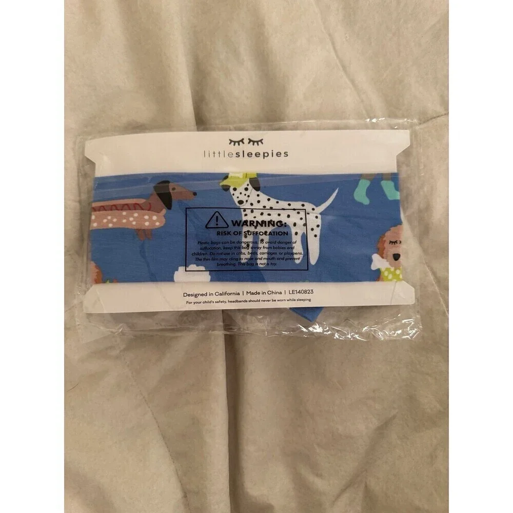 NWT Little Sleepies Bamboo Headband Bow Dapper Dogs